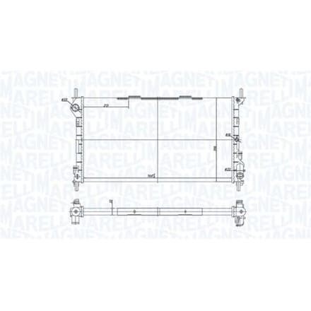 Radiator, motorkoeling MAGNETI MARELLI 350213181200