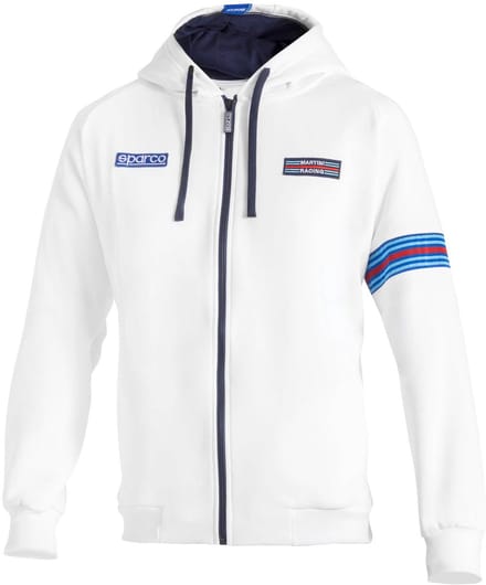 Sparco Martini Racing Full Zip Martini Racing MY25 Hoodie - Wit - Maat S