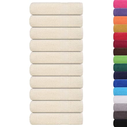 vidaXL - Badhanddoeken - FROGN - 10 - st - 100x150 - cm - 360 - g/m² - crème