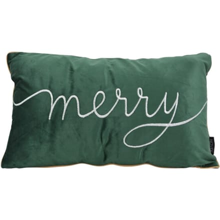 Sierkussen Velvet Merry Groen | 30 x 50 cm | Fluweel/Polyester