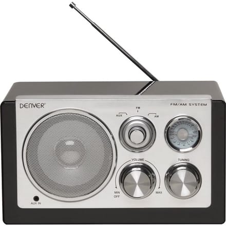 Denver TR-61 - Retro FM radio - Zwart