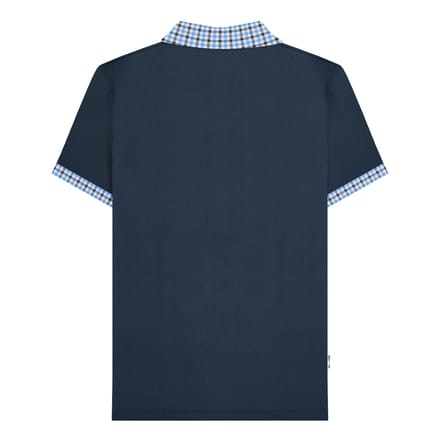 Lambretta Heren SS25 Gingham Big & Tall Poloshirt (Navy)
