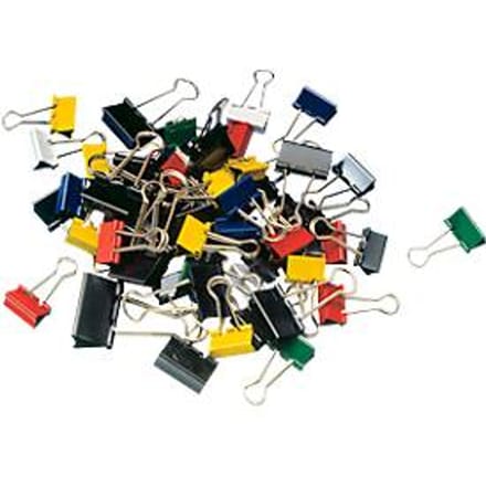 Papierklem MAUL 215 foldback 7mm + 9mm assorti 24 stuks