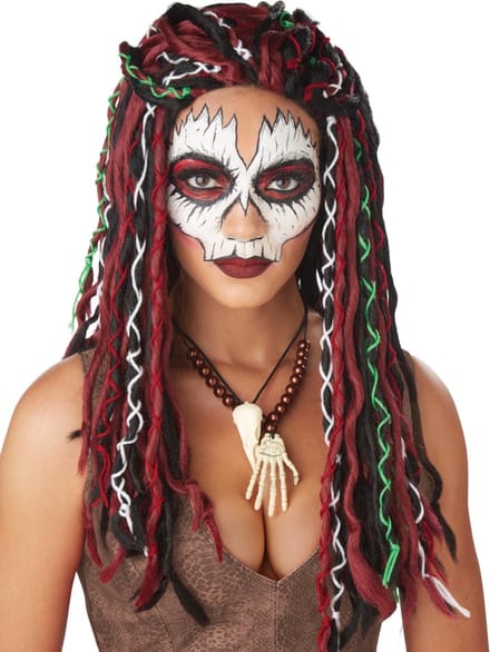 CALIFORNIA COSTUMES - Voodoo priester pruik voor vrouwen