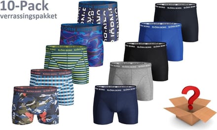 Björn Borg - Heren Onderbroeken 10-Pack Boxers - Multi - Maat S