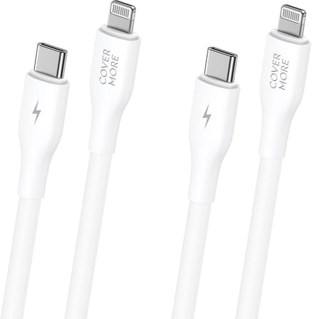 Oplaadkabel geschikt voor iPhone 14 13 12 11 x - Lightning naar usb C kabel - Oplader - 2 stuks -1 meter - Wit