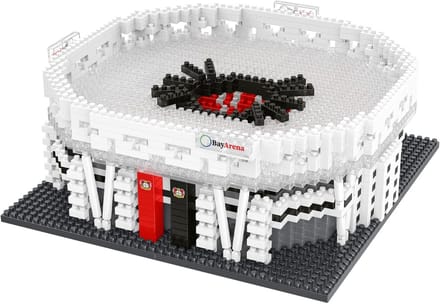 3D Mini Voetbalstadion Bouwset BayArena - Compatibel met Grote Bouwstenen