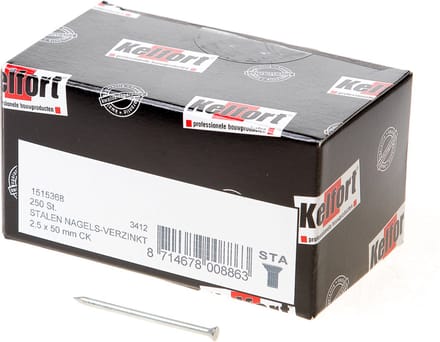 Kelfort Buigzame stalen nagel 50 x 2.5mm