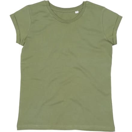 Vrouwen T-shirt met omgeslagen mouwen Mantis