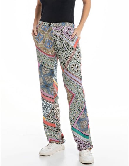 Replay W8828 .000.74056 Broek Veelkleurig S Vrouw