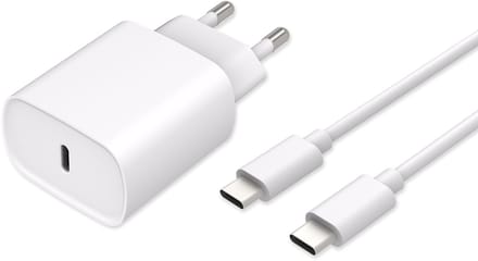 Cazy uSB C Oplader - Adapter + Oplaadkabel - Geschikt voor Samsung - 150cm - Wit