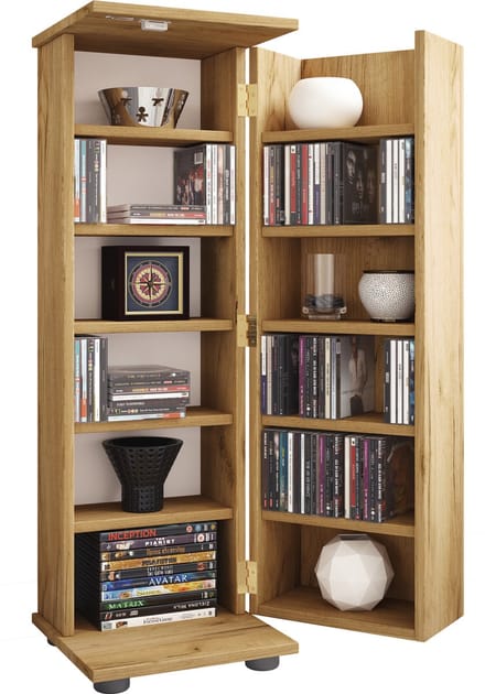 Houten CD DVD-standaard Plankkast Opbergrek Engalo L