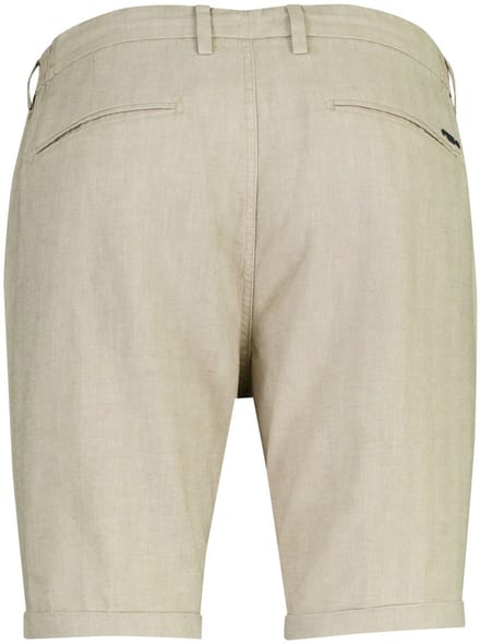 Linnen korte broek beige New Zealand effen omslag