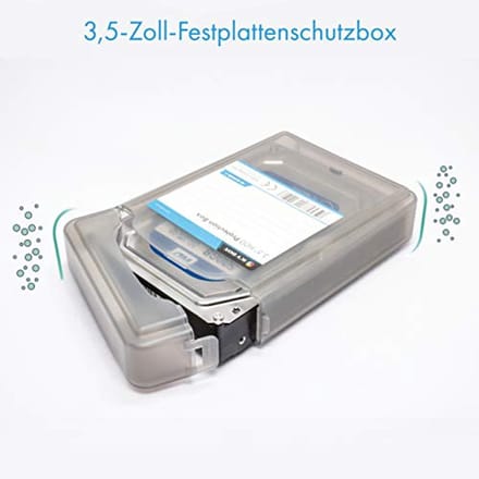 Set van 6 Beschermdozen voor 3,5 inch Harde Schijven - Stapelbaar en Kleurcodering