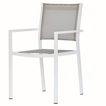 Fiam Fiam Aria Stapelfauteuil - wit / taupe