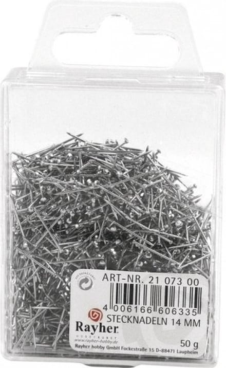 Rayher Kopspelden/naaispelden - 14 mm - zilver - 5000x stuks - hobby steekspelden