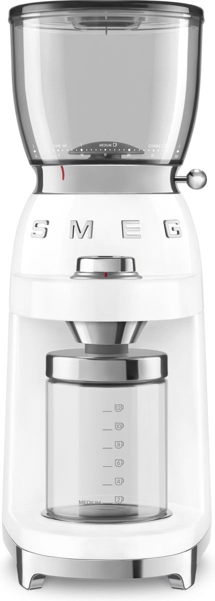 SMEG CGF01WHEU - Elektrische koffiemolen - Wit - 30 maalstanden