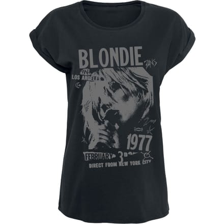 Blondie Tour 1977 Dames T-shirt - zwart - S