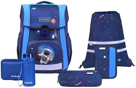 McNeill schooltas Bravo Schoolbag Set 9-delig Space blauw