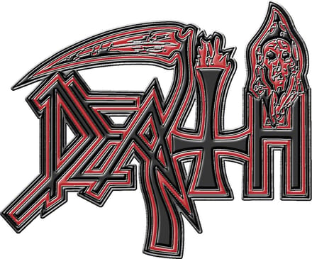 Death - Human Logo Pin - Zwart/Rood