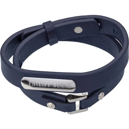 Echt leer en roestvrij stalen armband Philipp Blanc Niklas