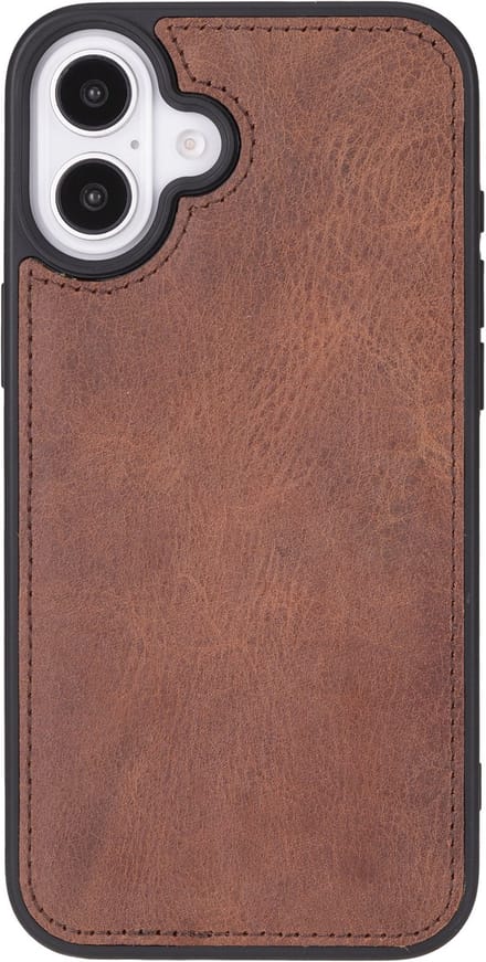 Lykke IPhone 16 Plus Back Cover Hoesje| MagSafe Hoesje| Echt Leer |Bruin
