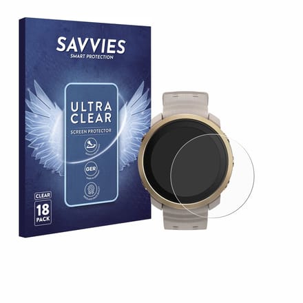 Savvies - Screenprotector voor Polar Vantage M3 - Folie Beschermfolie transparant 18 Stuks