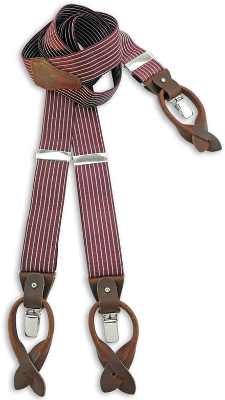 Sir Redman - Bretels - bretels Striped Gent bordeaux - bordeaux / bruin