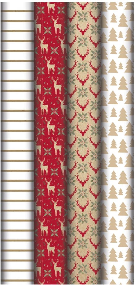 Clairefontaine Kerstinpakpapier 'Rood Thuis'
