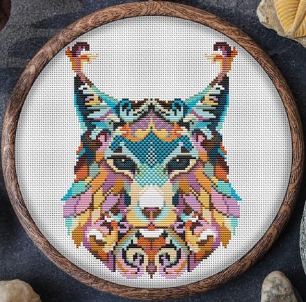 Borduurpakket MANDALA LYNX - AWSOME PATTERNS
