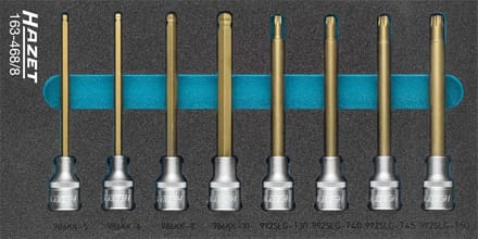 1/2" Dopsleutelbitset met 8 stuks Torx en Zeskant Bits voor Werkplaatswagen