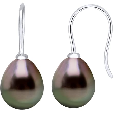Oorbellen Hooks Tahitian Parels 8-9mm White Gold