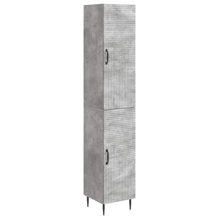 vidaXL - Kast - Set - 2 - st - Betongrijs - Bewerkt - hout