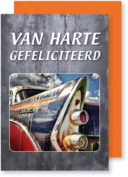 6 Wenskaarten met gekleurde envelop - MGPcards - Gefeliciteerd - 11,5 x 17 cm