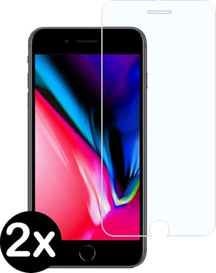 Screenprotector Geschikt voor iPhone 6/7/8 Plus Screenprotector Glas Gehard Tempered Glass - Screenprotector Geschikt voor iPhone 6/7/8 Plus Screen Protector Screen Cover - 2 PACK