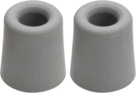 Benson Deurbuffers / deurstoppers rubbers - 2x - grijs - 24 x 30 mm - met schroefbevestiging