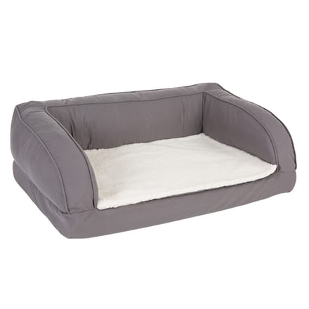 M: L90 x B60 x H30 cm Orthopedische Hondenbank Grijs