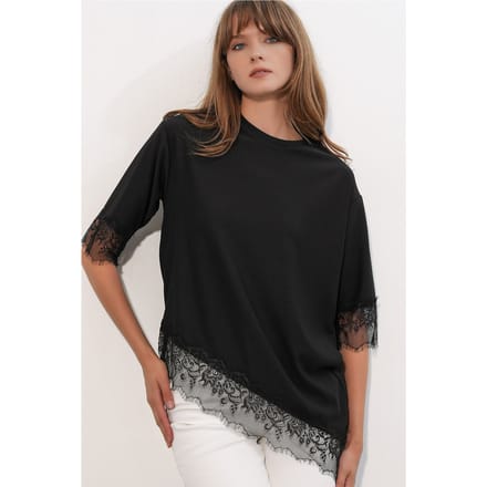 Oversized Kanten Gebreide Blouse