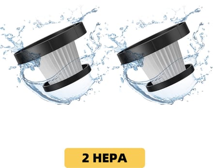 Authmic Steelstofzuiger HEPA Filter Accessoires – Set van 2 – Alleen Geschikt voor Authmic Modellen A15/A17
