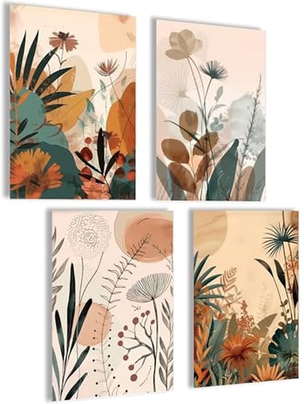 Boho Wanddecoratie Set - Abstracte en Esthetische Posters voor Woonkamer