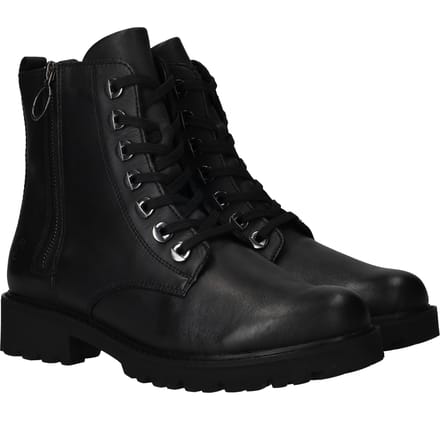 Remonte D8671-01 Veterboots Zwart Leer Dames - zwart - 38
