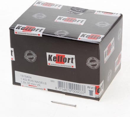 Kelfort draadnagel verloren kop RVS 1.8 x 30mm 1kg