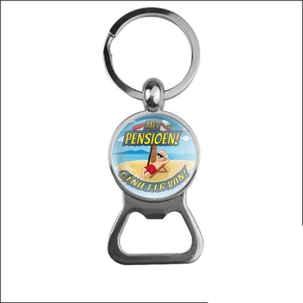 Bieropener Glas - Met Pensioen - Vakantie