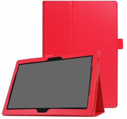 EtuiTab - Stand Type Hoes - Lenovo Tab M10 FHD Plus 10.3 - Rood - Eco-leer