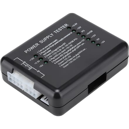 Zwarte Computer PC Voeding Tester 24Pin Compatibel PSUATXSATAHDD Met Indicatielampje black
