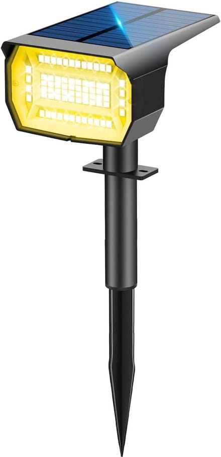 Solar Tuinlamp - Buitenlamp LED - Tuin Verlichten - 72 LEDs - IP67 Waterdicht - Warm Wit