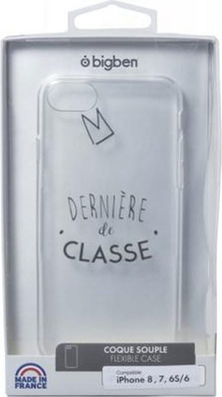 Bigben Connected, Hoesje geschikt voor iPhone SE (2020)/8/7/6 - Semi-hardcase, Transparant zwart