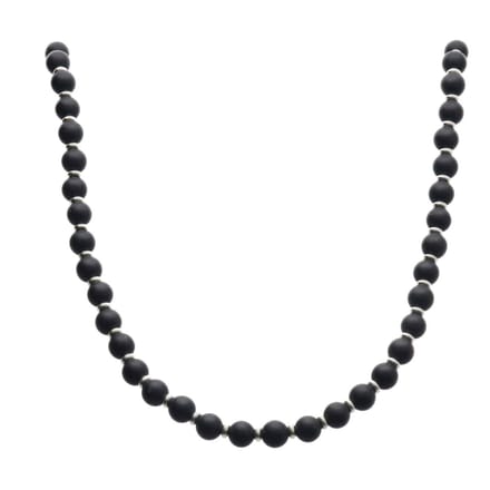 Bela Donaco - Herenketting Classic B6 – Onyx – Sterling Zilver