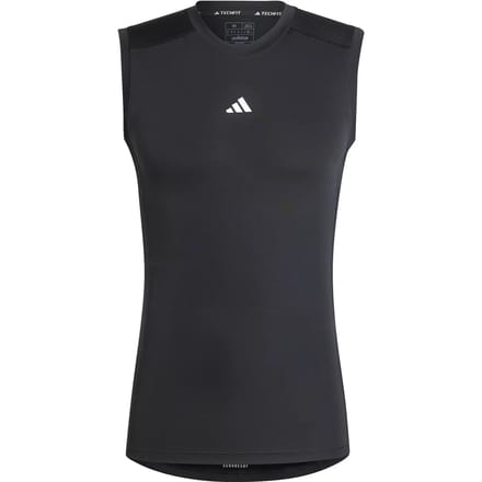 Adidas Performance Techfit Compression Training Mouwloos Shirt - Heren - Zwart