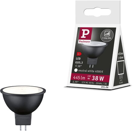 Paulmann 29106 LED-lamp Energielabel G (A - G) GU5.3 6 W Neutraalwit (Ø x h) 50 mm x 48 mm 1 stuk(s)